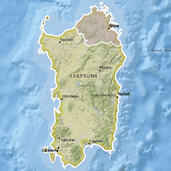 Kemasan Sardinia Map MBMAPS DI ACCIMO
